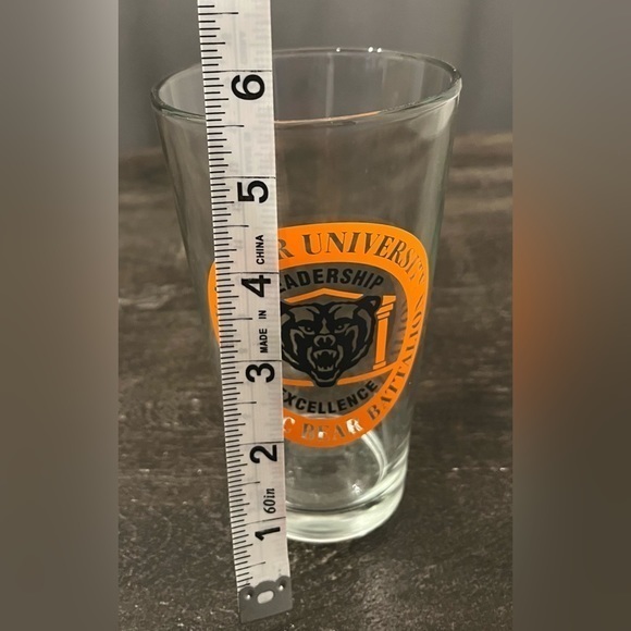 US Army ROTC Mercer University Bear Battalion Glass Cup Circa 2015 - Picture 2 of 4
